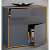 KOMMODE Salia  in 100/74/33 cm  - Honigeiche/Anthrazit, Design, Holzwerkstoff/Kunststoff (100/74/33cm) - MID.YOU