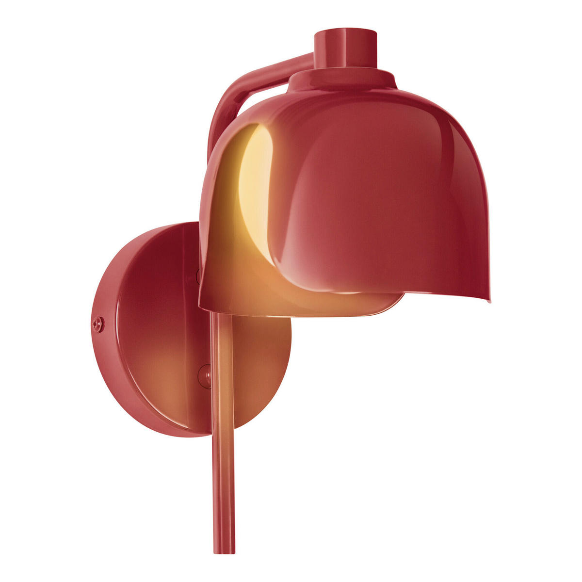 WANDLEUCHTE 13,5/21/24,5 cm   - Rot, Basics, Glas/Metall (13,5/21/24,5cm) - Osram