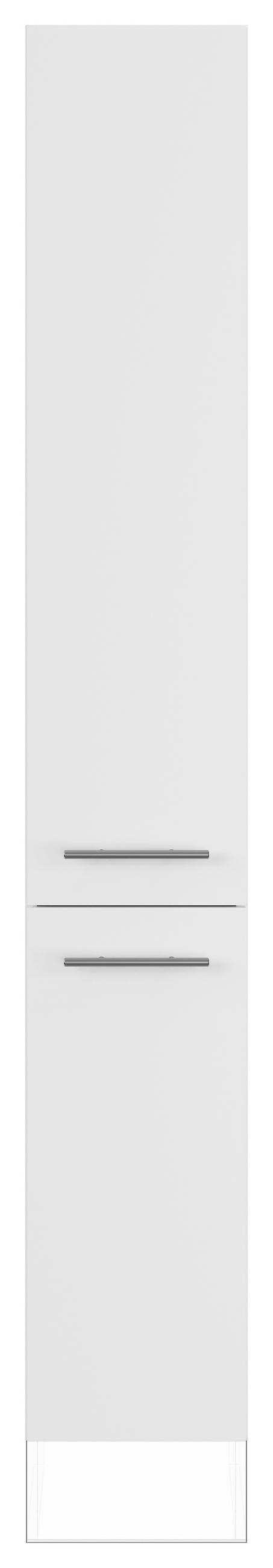 GESCHIRRSCHRANK 30/206,2/57,6 cm  in Weiß  - Edelstahlfarben/Weiß, Basics, Holzwerkstoff/Metall (30/206,2/57,6cm) - Impuls