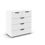 KOMMODE  in 80/81/42 cm  - Chromfarben/Weiß, Design, Holzwerkstoff/Metall (80/81/42cm) - Carryhome