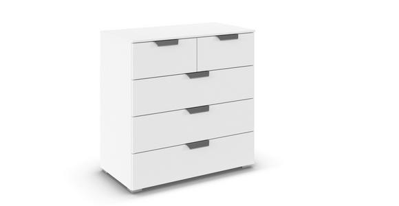 KOMMODE  in 80/81/42 cm  - Chromfarben/Weiß, Design, Holzwerkstoff/Metall (80/81/42cm) - Carryhome