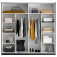 SCHWEBETÜRENSCHRANK  in Graphitfarben, Eichefarben  - Eichefarben/Schwarz, MODERN, Holzwerkstoff/Metall (215/210/60cm) - Carryhome