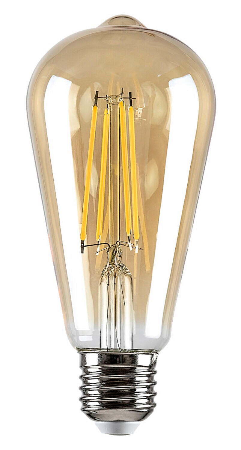 LED FILAMENT SIJALICA - boja ćilibara, Osnovno, staklo (6.4/14,3cm)