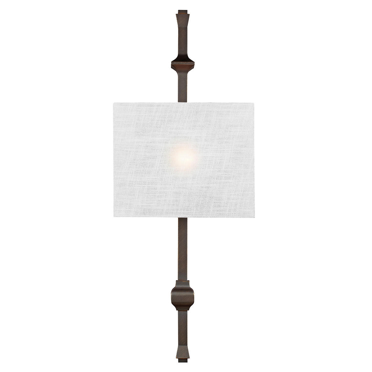 VÄGGLAMPA Elstead Teva 29.2/76.5/12.1  cm   - bronsfärgad, Klassisk, metall/glas (29.2/76.5/12.1 cm) - Elstead Lighting