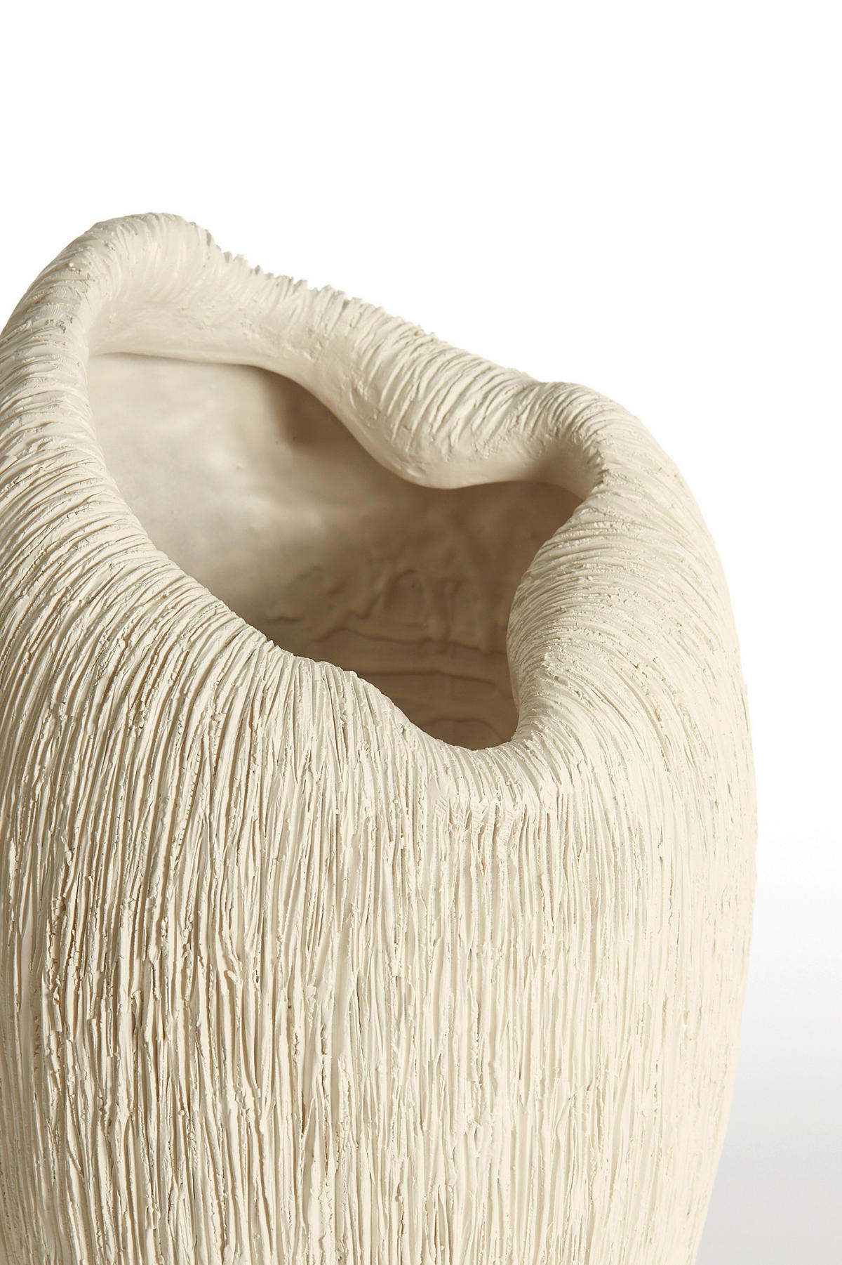 DEKOVASE  - Creme, Basics, Kunststoff/Stein (28/26,5/50cm) - Light & Living