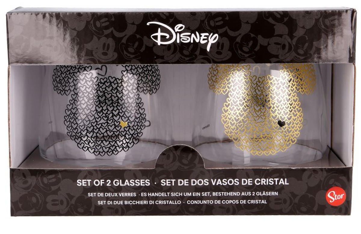 GLÄSERSET Mickey Mouse   - Goldfarben/Schwarz, Basics, Glas (0,5 x 2l) - Disney