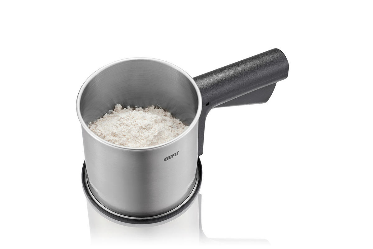 FLORSOCKERSTRÖARE - stålfärgad/svart, Klassisk, metall/plast (10,5/10/20,5cm) - Gefu
