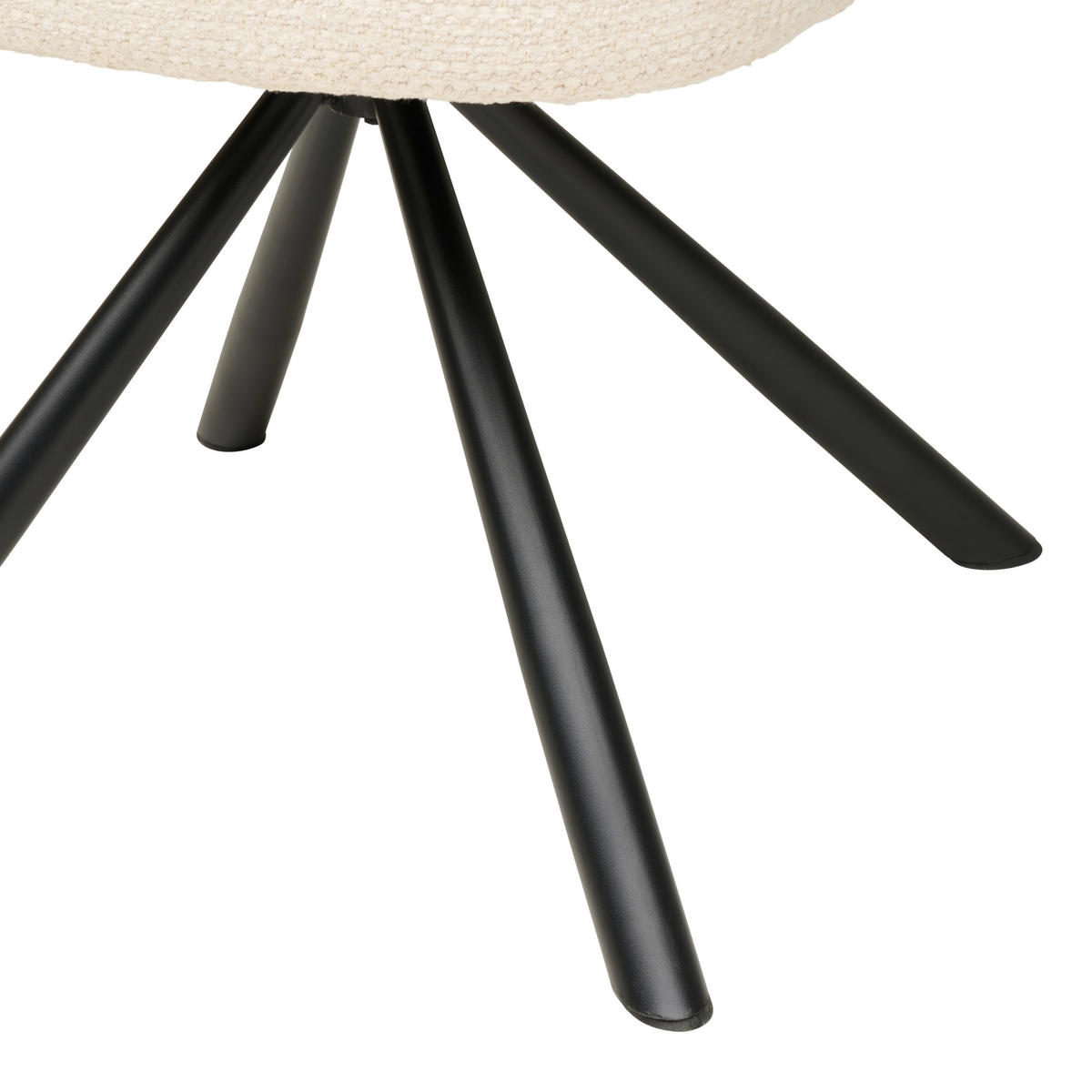 ARMLEHNSTUHL  Sitzfläche 360° drehbar Webstoff  - Beige/Schwarz, MODERN, Textil/Metall (60/84/64cm) - MID.YOU