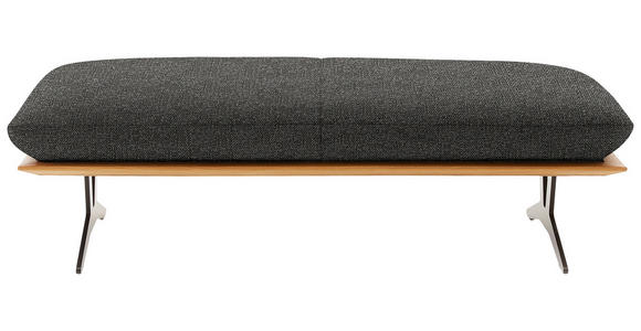 HOCKERBANK in Holz, Textil Anthrazit - Anthrazit/Schwarz, Design, Holz/Textil (150/43/60cm) - Dieter Knoll