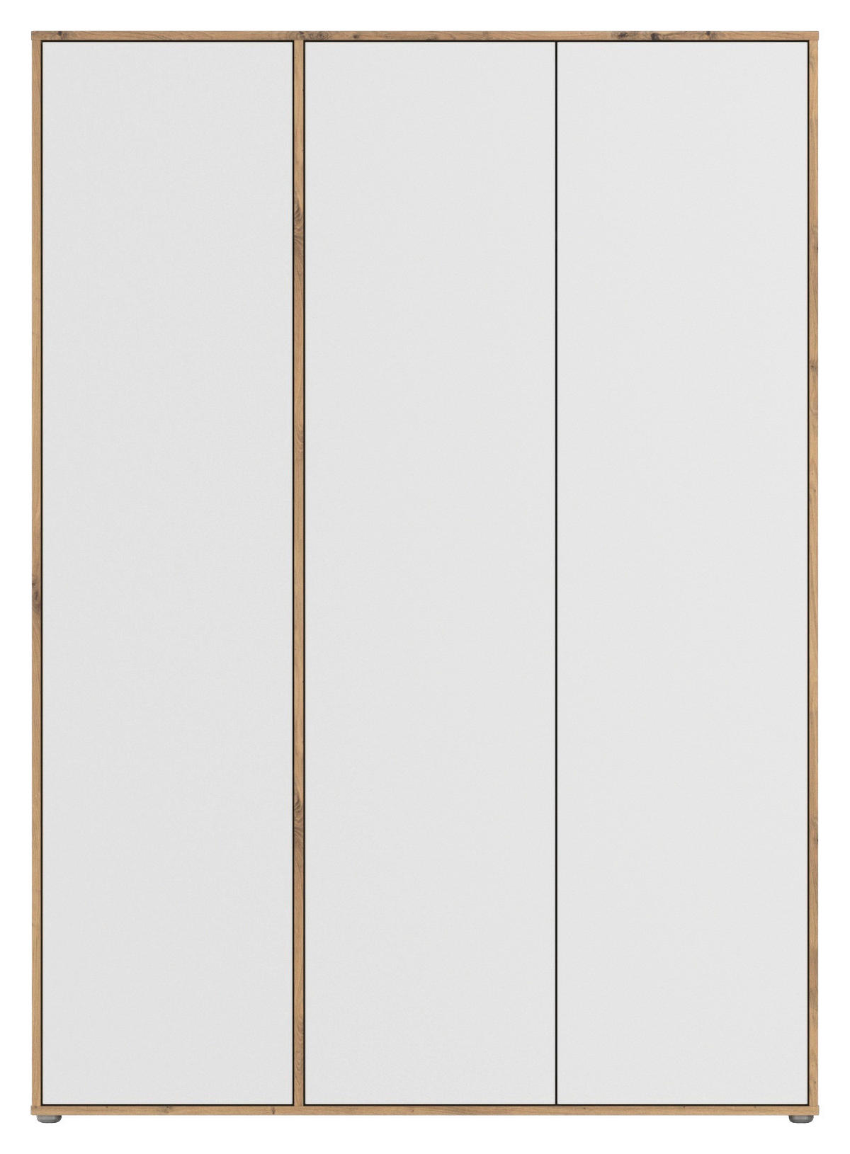DREHTÜRENSCHRANK in Weiss, Eiche Artisan  - Weiss/Eiche Artisan, Modern, Holzwerkstoff (140/194/53cm) - Rauch Möbel