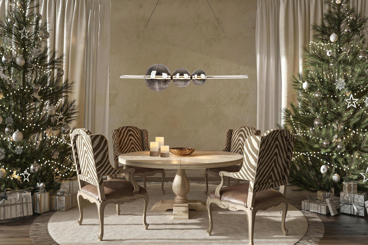 LED-PENDELLEUCHTE Nova 125,3/25/150 cm   - Design, Glas/Metall (125,3/25/150cm) - Näve