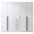 KLEIDERSCHRANK  in Weiß  - Schwarz/Weiß, KONVENTIONELL, Holzwerkstoff/Kunststoff (225/210/52cm) - Carryhome