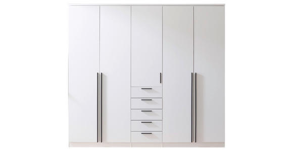 KLEIDERSCHRANK  in Weiß  - Schwarz/Weiß, KONVENTIONELL, Holzwerkstoff/Kunststoff (225/210/52cm) - Carryhome