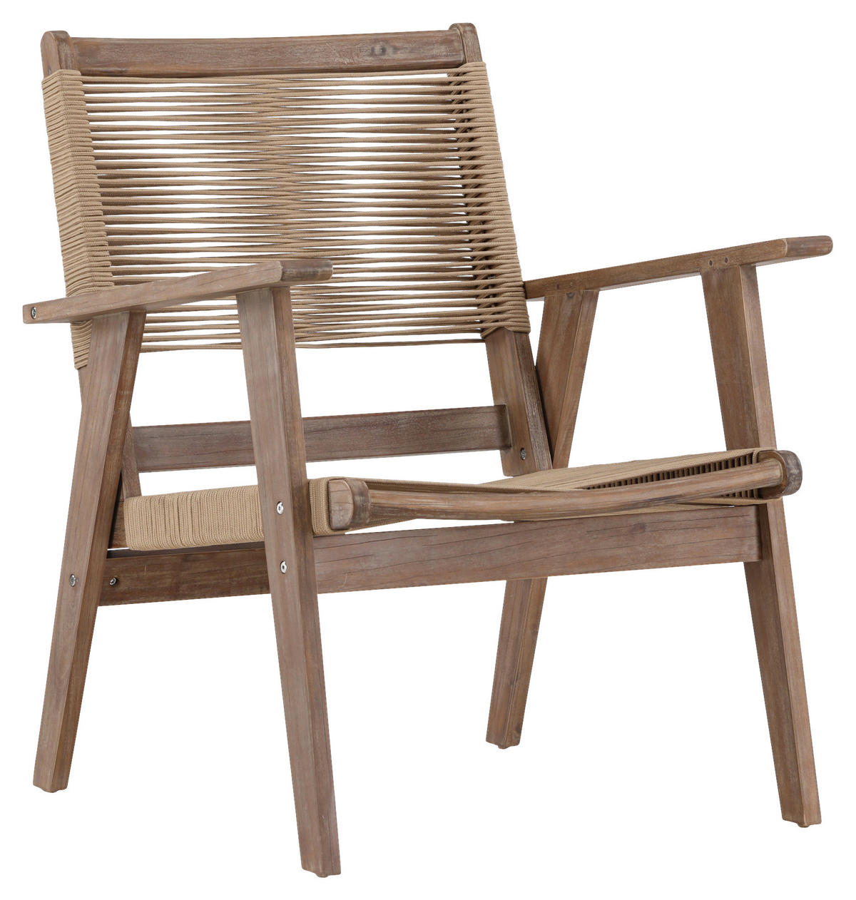 LOUNGEFÅTÖLJ  - brun, Klassisk, trä/textil (68/88/72cm) - Gardenson