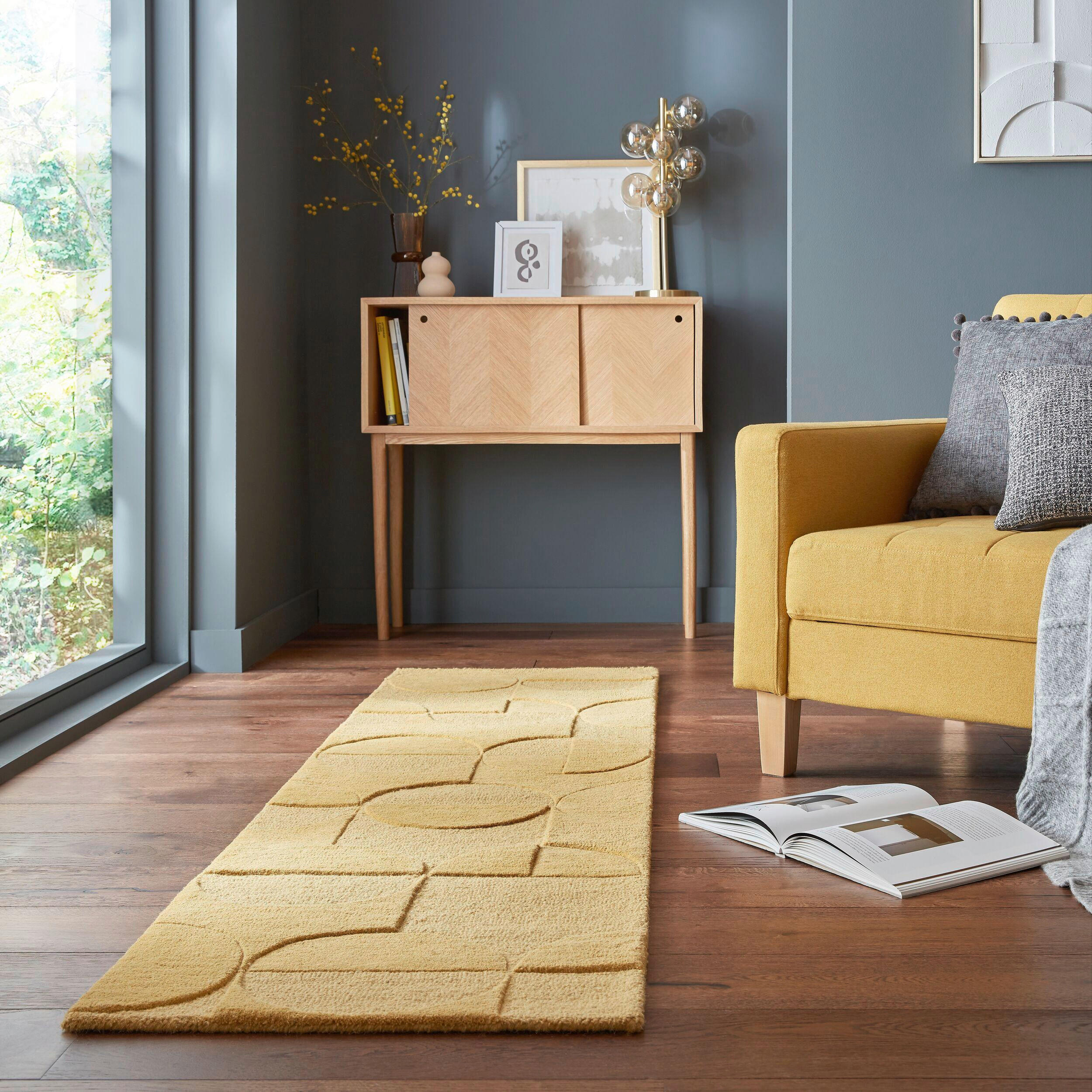 WOLLTEPPICH 60/230 cm Moderno Gelb - Gelb, Basics, Textil (60/230cm)