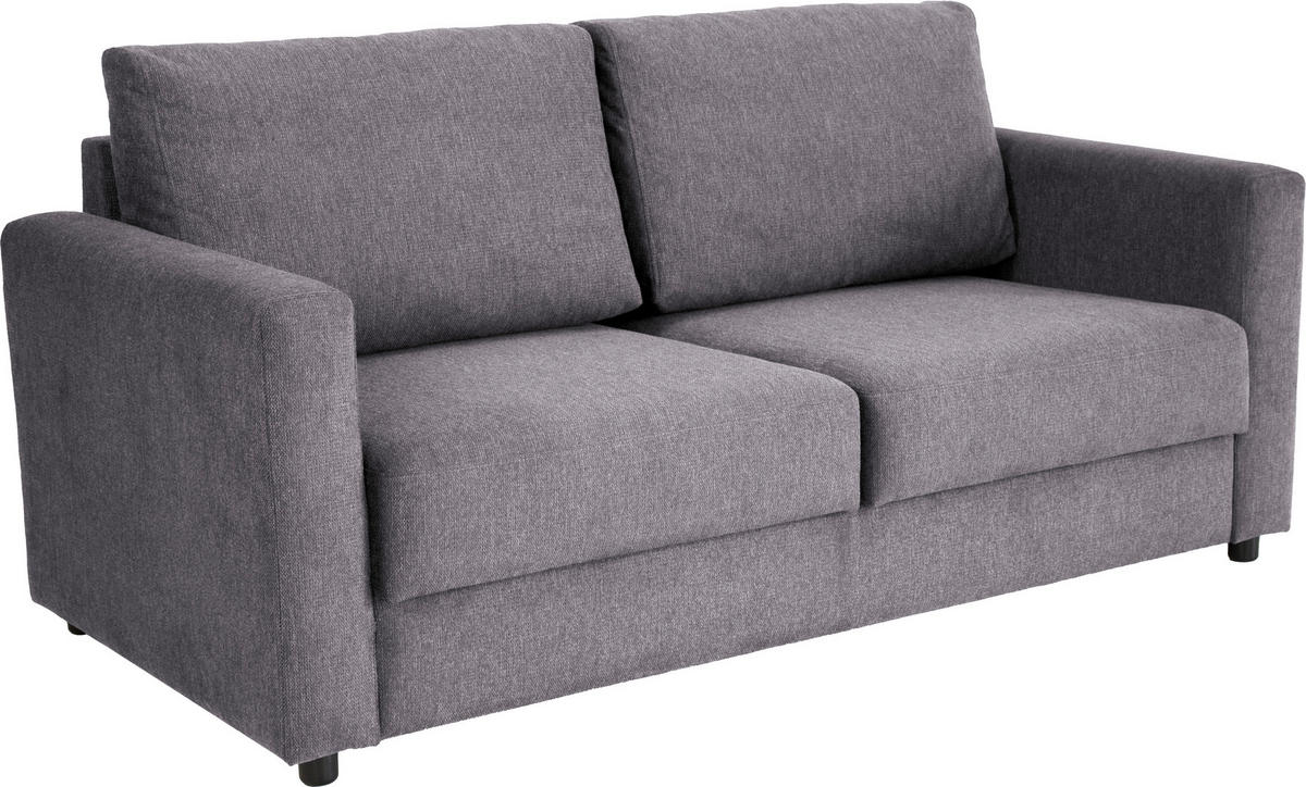 KANAPÉÁGY fa, fém, textil szürke  - fekete/szürke, Konventionell, textil/fa (178/85/90cm) - Xora