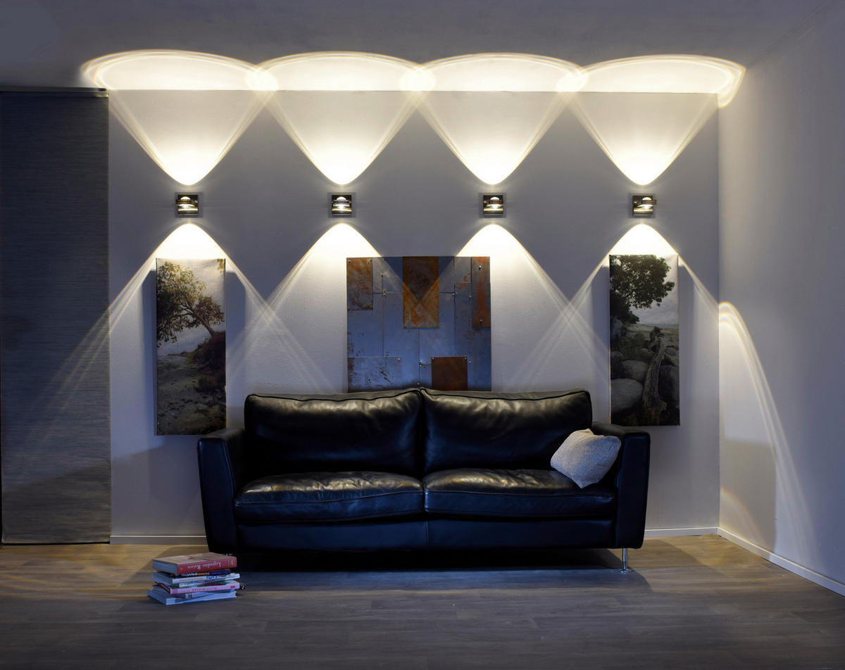 LED-WANDLEUCHTE  15/11/11 cm    - Edelstahlfarben, LIFESTYLE, Glas/Kunststoff (15/11/11cm) - Just Light