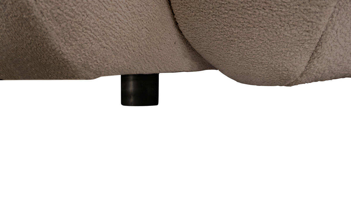 BIGSOFA  in Webstoff Beige  - Beige/Schwarz, KONVENTIONELL, Kunststoff/Textil (243/90,5/130cm) - Ambia Home