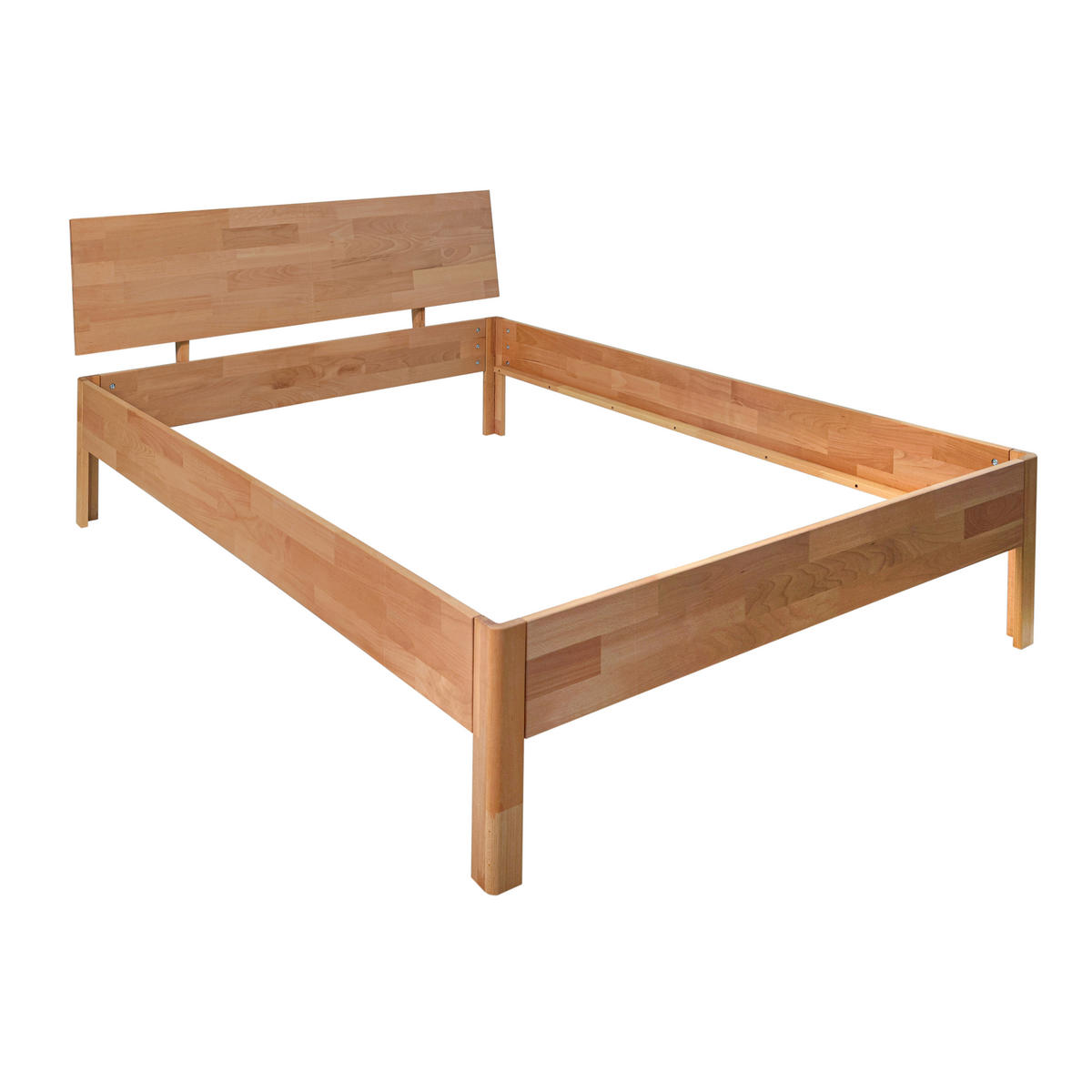 BETT 120/200 cm  in Kernbuche  - Kernbuche, Natur, Holz (120/200cm) - P & B