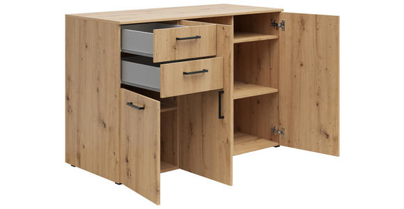 KOMMODE in 120/83/52 cm - Anthrazit/Schwarz, MODERN, Holzwerkstoff/Kunststoff (120/83/52cm) - Carryhome