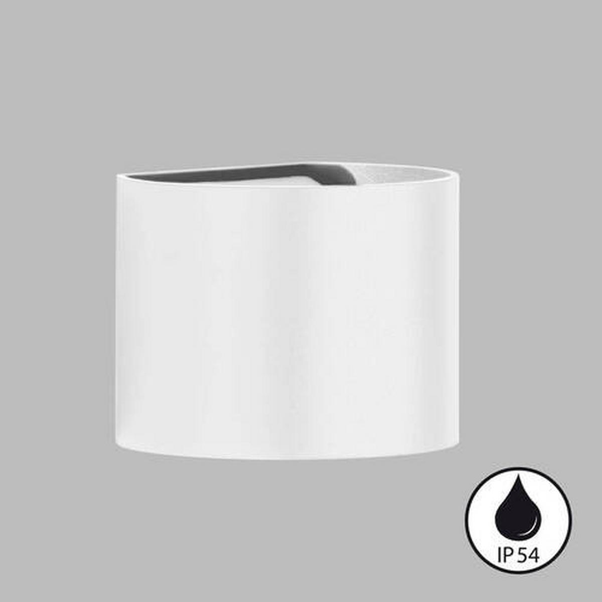 LED-AUSSENLEUCHTE - Weiss, Basics, Metall (14/10/12cm) - Fischer & Honsel