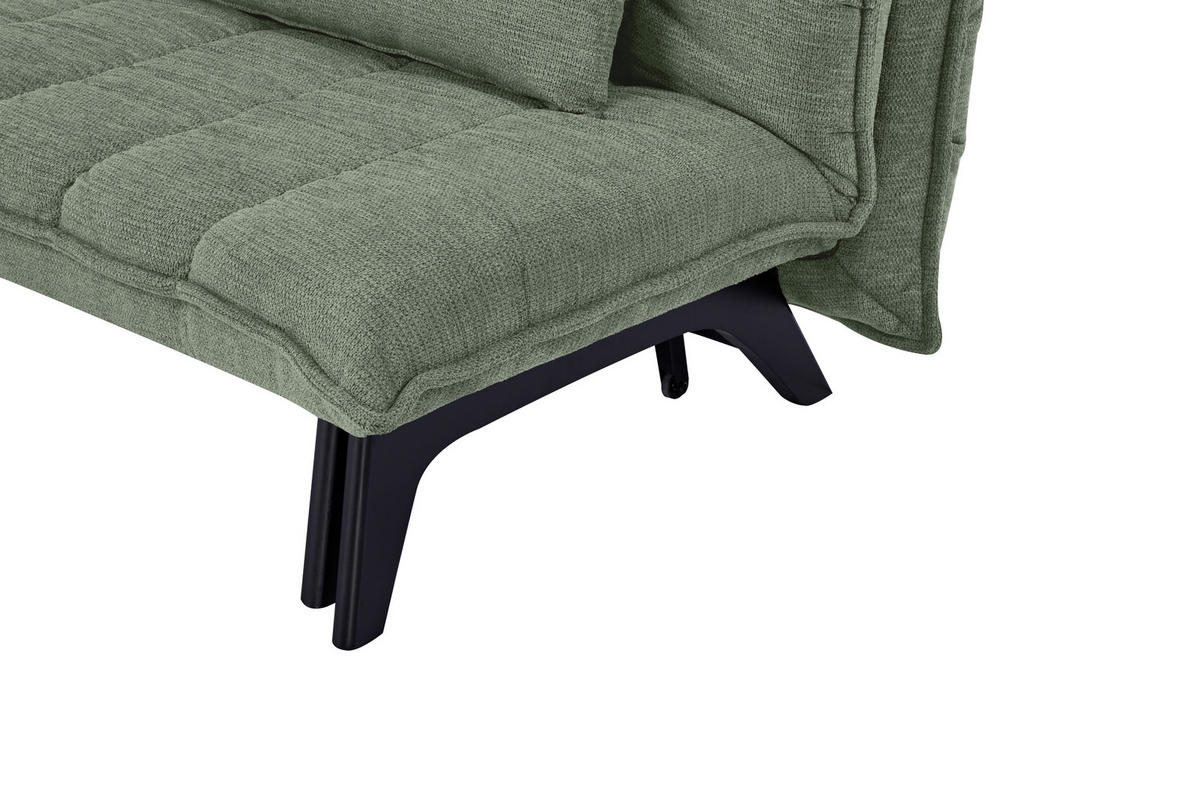 SCHLAFSESSEL  in Webstoff Grün  - Schwarz/Grün, Basics, Holz/Textil (108/82/102cm) - Stylife