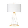 TISCHLEUCHTE - Weiss/Goldfarben, Konventionell, Textil/Metall (45/73.7cm) - Elstead Lighting