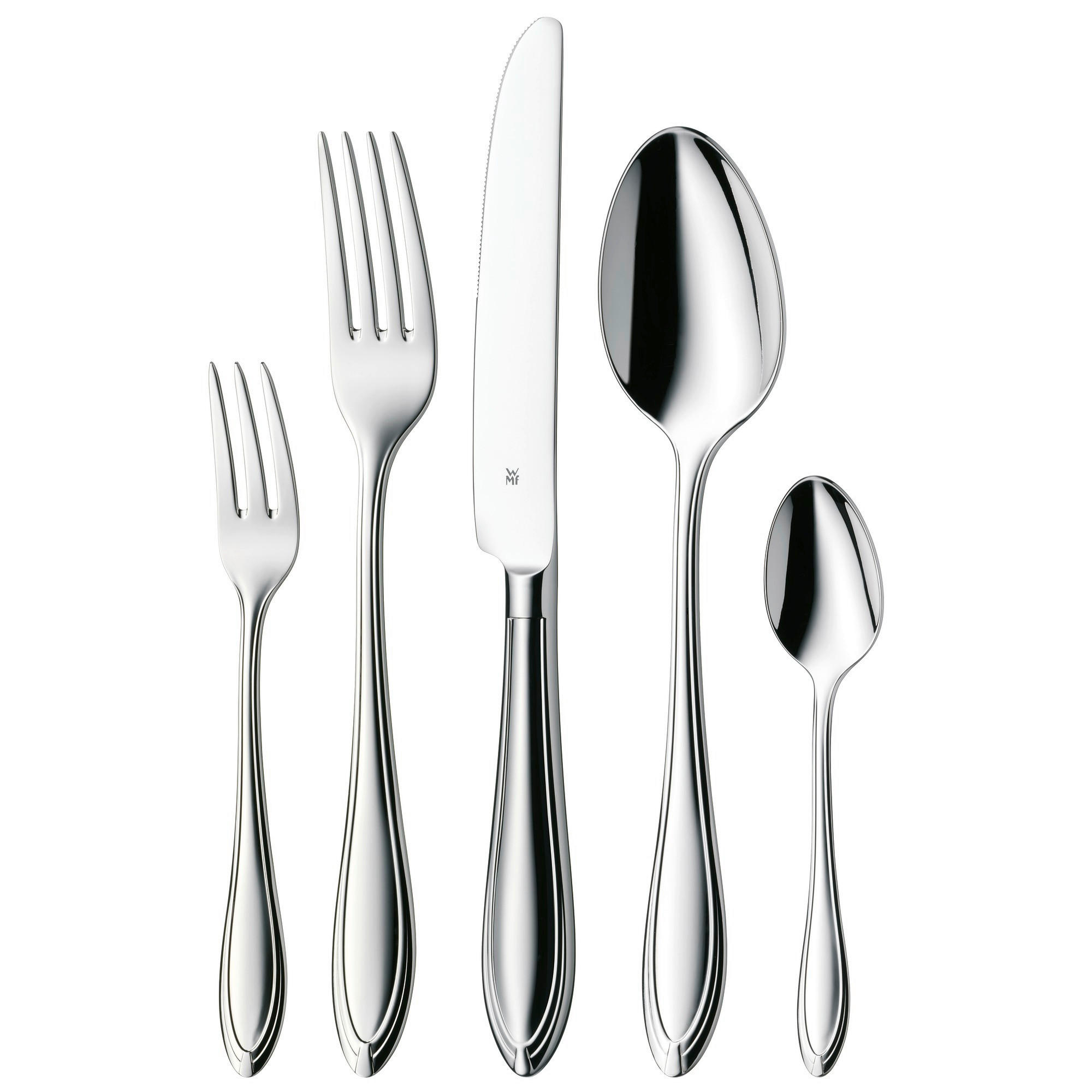 BESTECKSET  60-teilig  - Edelstahlfarben, Design, Metall - WMF