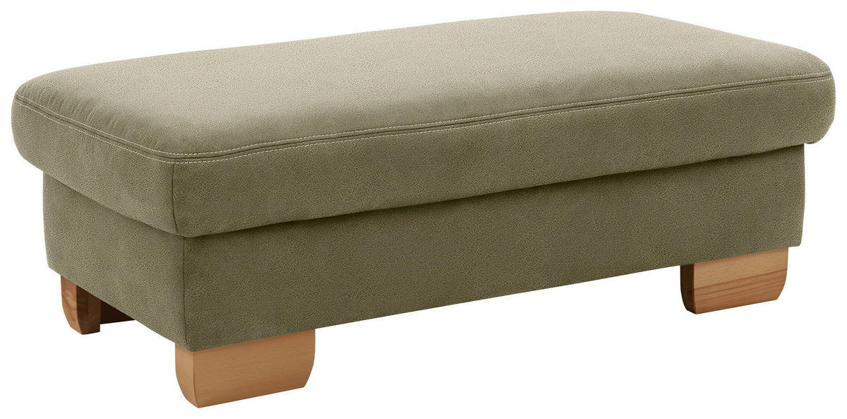 ECKSOFA in Mikrofaser Hellgrün  - Wildeiche/Beige, Natur, Holz/Textil (286/236cm) - Voleo