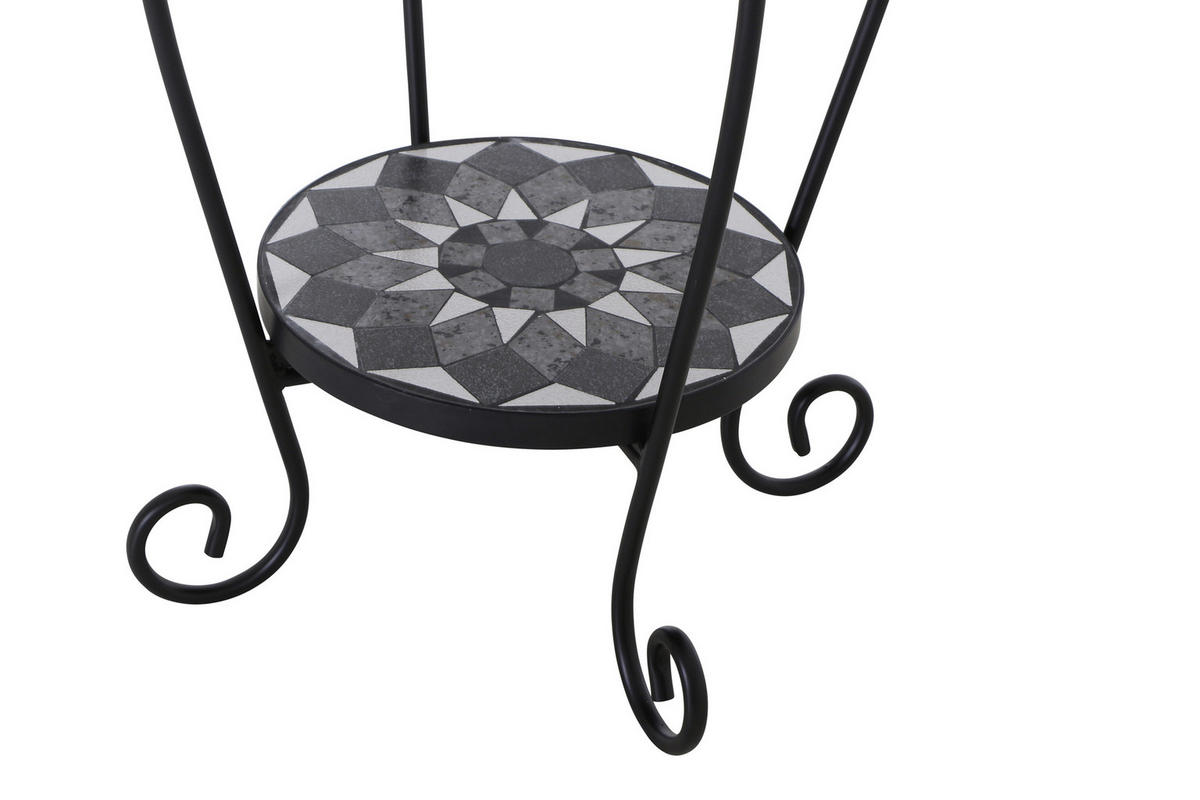 BLUMENSTÄNDER Metall, Keramik  - Schwarz, KONVENTIONELL, Keramik/Metall (41/41/59cm) - Siena Garden