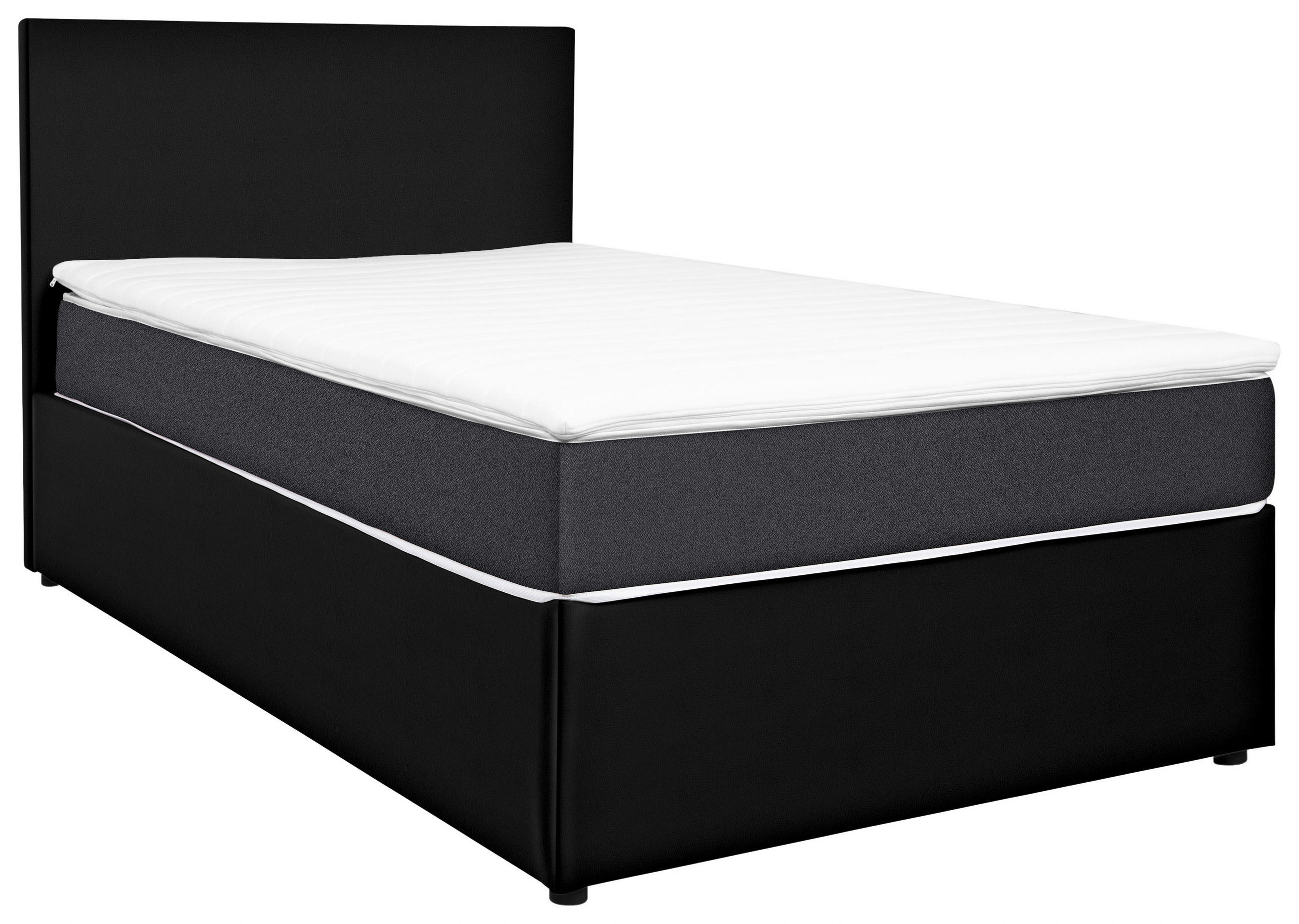 BOXSÄNG 120/200 cm  i antracit, svart  - svart/antracit, Klassisk, trämaterial/trä (120/200cm) - MID.YOU