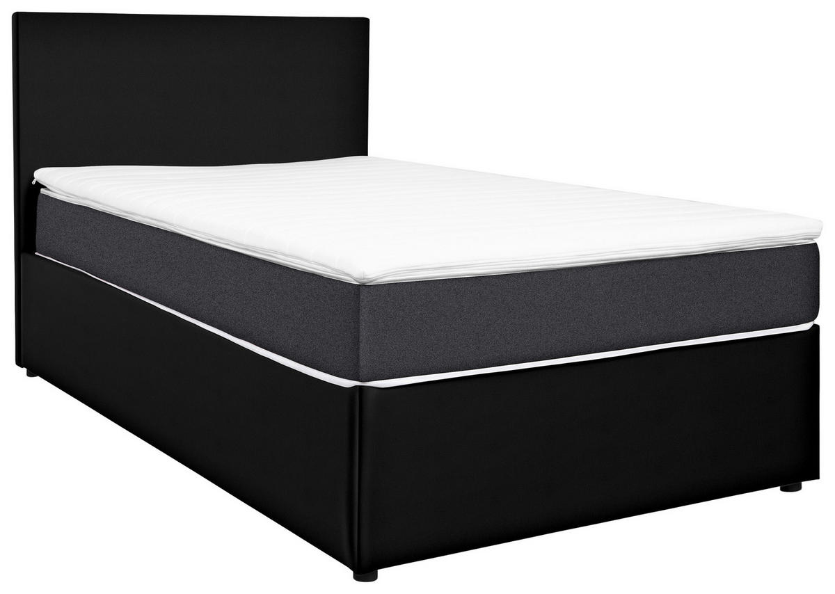 BOXSÄNG 120/200 cm  i antracit, svart  - svart/antracit, Klassisk, trämaterial/trä (120/200cm) - MID.YOU