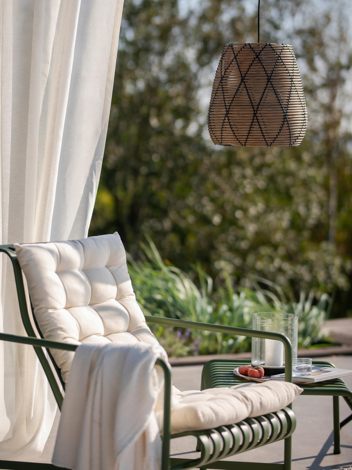 HÄNGLAMPA UTOMHUS Lollo 38/25 cm  - Natur, plast (38/25cm)