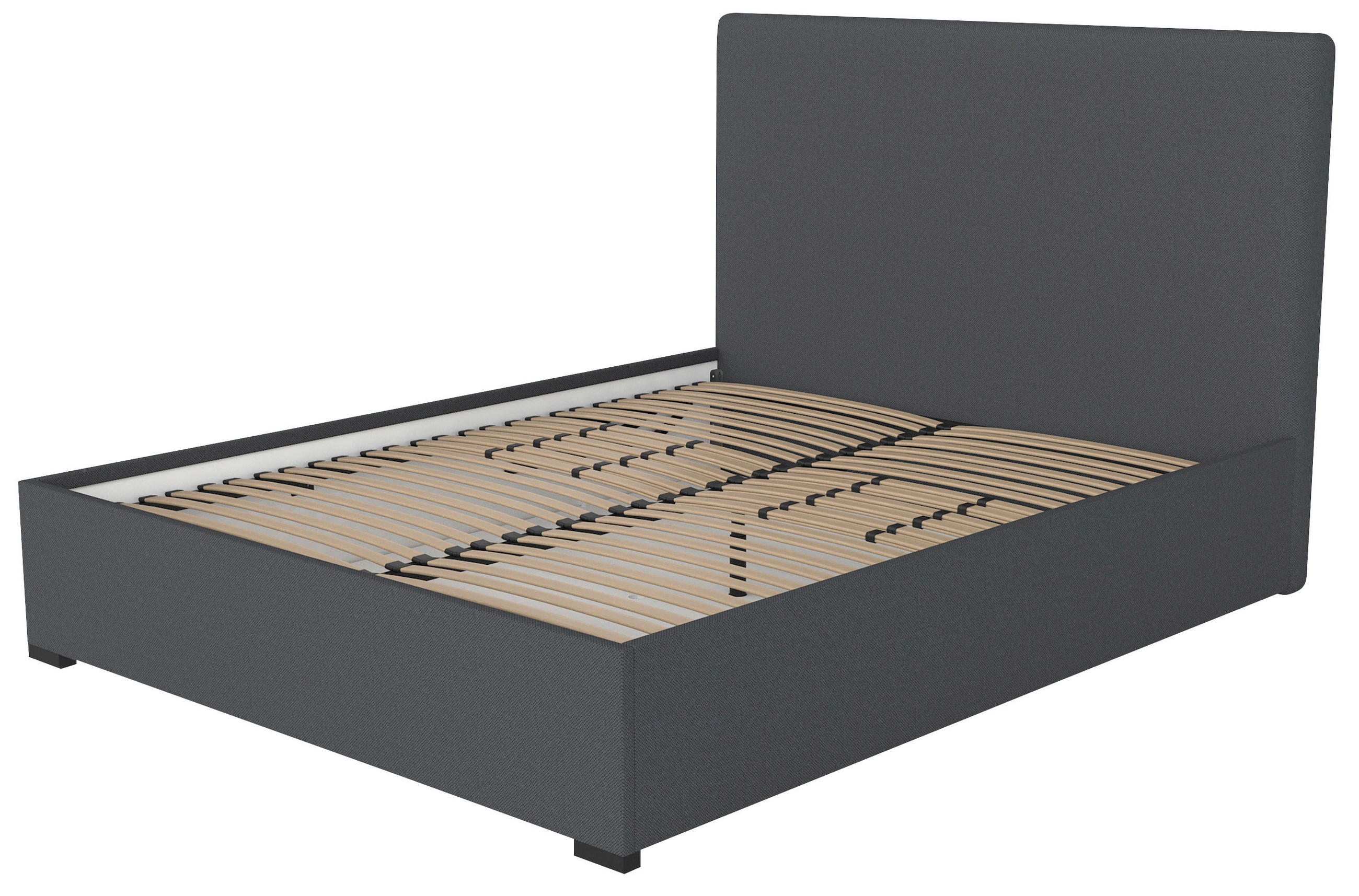 OBLAZINJENA POSTELJA   x  , leseni material antracit  - antracit, Moderno, leseni material (180/200cm) - Hespo