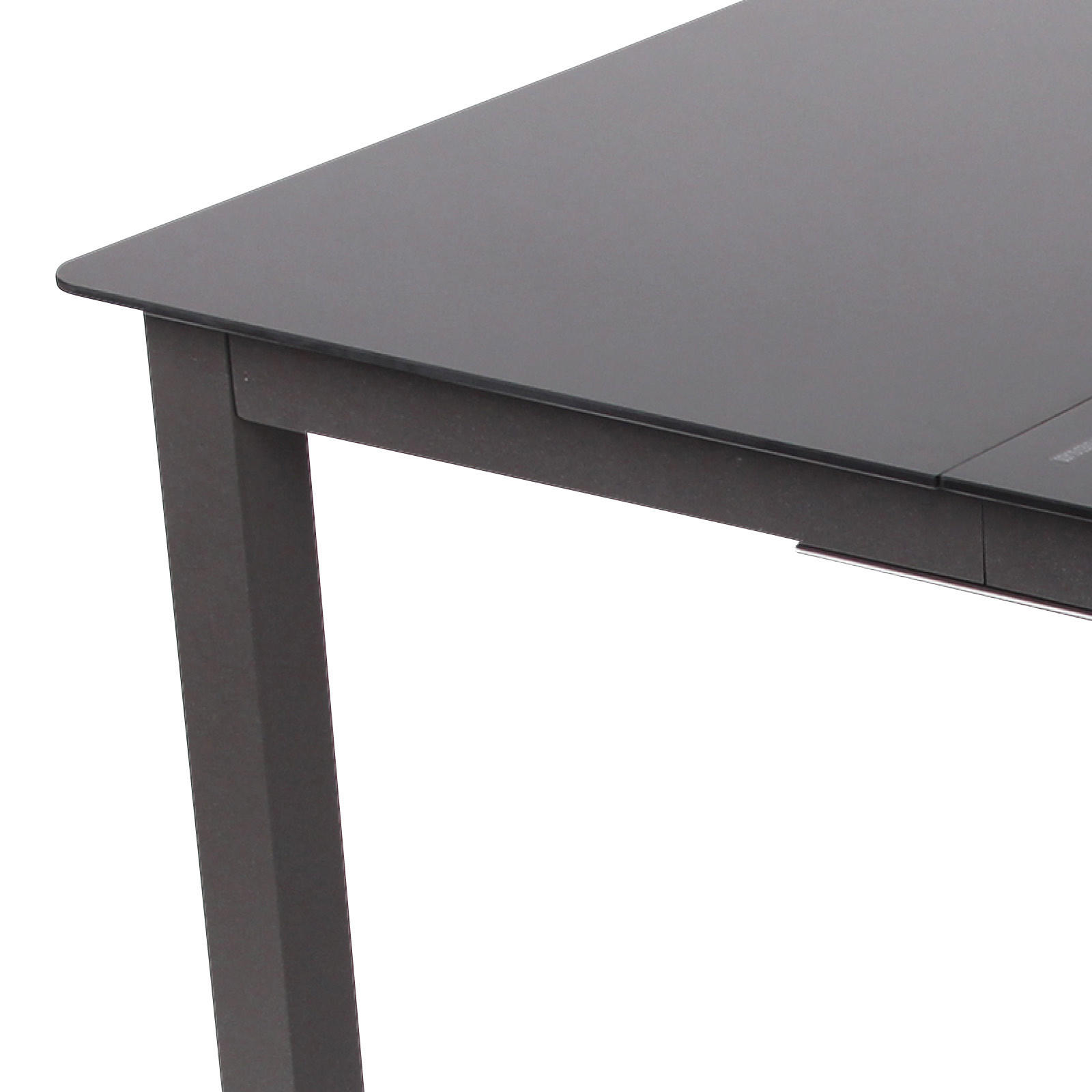 Thumbnail - Gardenson Gartentisch, Schwarz, Metall, Glas, quadratisch, eckig, 80x73x80 cm, ausziehbar, platzsparend, Gartenmöbel, Ga...