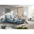 BOXSPRINGBETT 180/200 cm  in Hellblau  - Alufarben/Hellblau, KONVENTIONELL, Textil (180/200cm) - Dieter Knoll