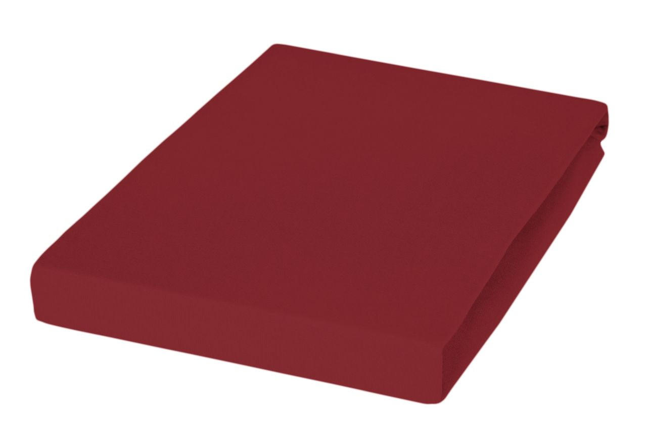 TOPPER-SPANNBETTTUCH Jersey  - Rotbraun/Weinrot, Basics, Textil (200/200/10cm) - Janine