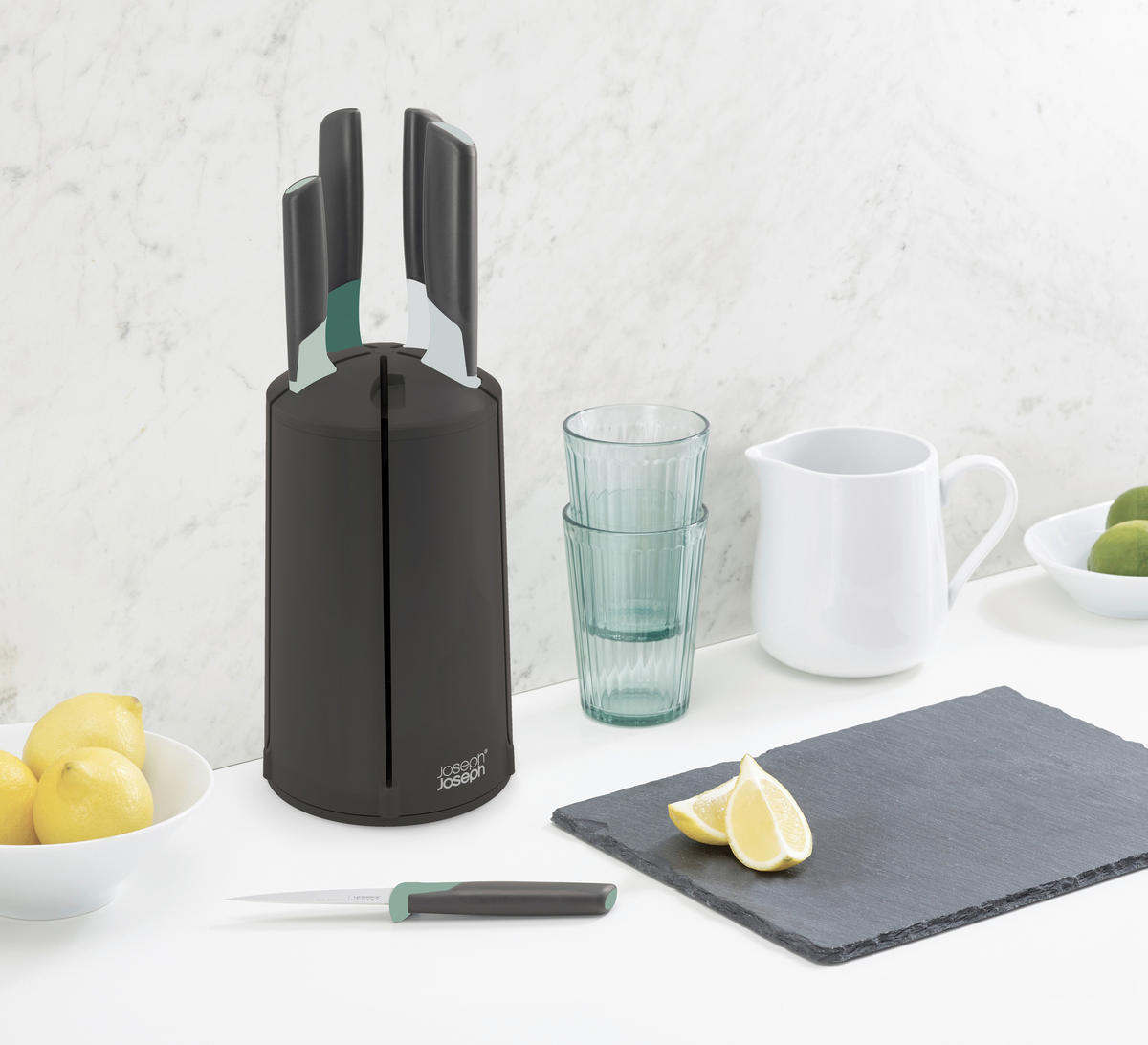 SET NOŽEVA      5-dijelni  Elevate  - višebojno/boje oplemenjenog čelika, Basics, metal/plastika (13,3/35/13,3cm) - Joseph Joseph