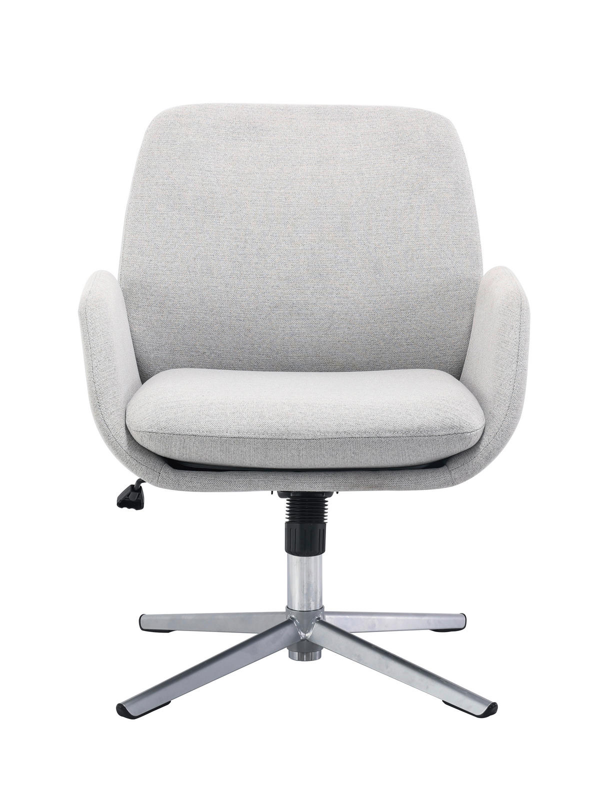 STOLICA SA RUKONASLONOM  svetlosiva       - boja nerđajućeg čelika/svetlosiva, Konvencionalno, metal/tekstil (60/77-84/66cm) - Novel