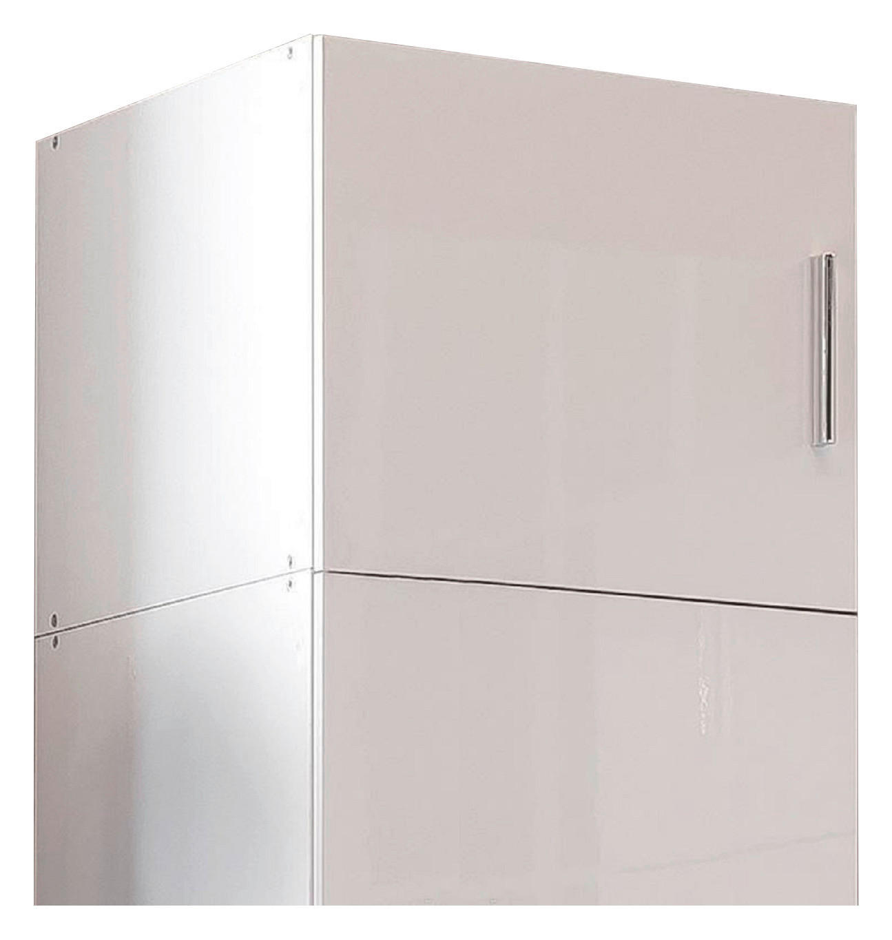 AUFSATZSCHRANK Weiß - Chromfarben/Weiß, KONVENTIONELL, Kunststoff (50/40/54cm) - Xora