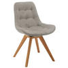 STUHL  in Flachgewebe  - Hellgrau, Konventionell, Holz/Textil (56/84/63cm) - Carryhome