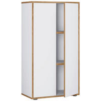 AKTENSCHRANK Weiß, Honigeiche  - Honigeiche/Weiß, Design, Holzwerkstoff (60/110/33cm) - MID.YOU