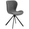 STUHL Webstoff Anthrazit  - Anthrazit/Schwarz, Design, Textil/Metall (46,5/81/53cm)