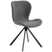 STUHL  in Webstoff Textil  - Anthrazit/Schwarz, Design, Textil/Metall (46,5/81/53cm)