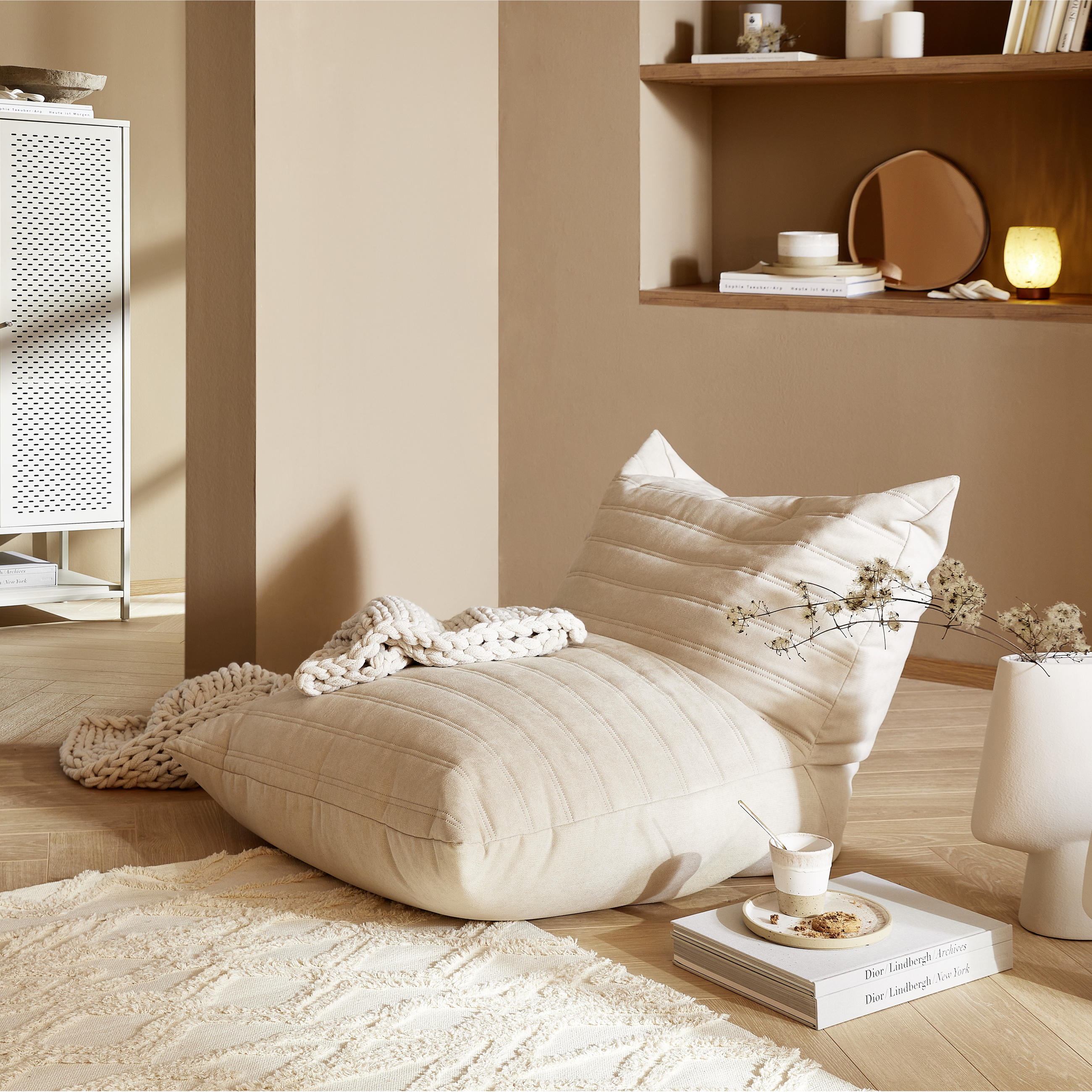 SESSEL Creme - Creme, Basics, Textil (87/70/90cm) - Livetastic