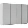 SCHWEBETÜRENSCHRANK 316/223/68 cm 4-türig Grau  - Chromfarben/Grau, Design, Holzwerkstoff/Metall (316/223/68cm) - Novel