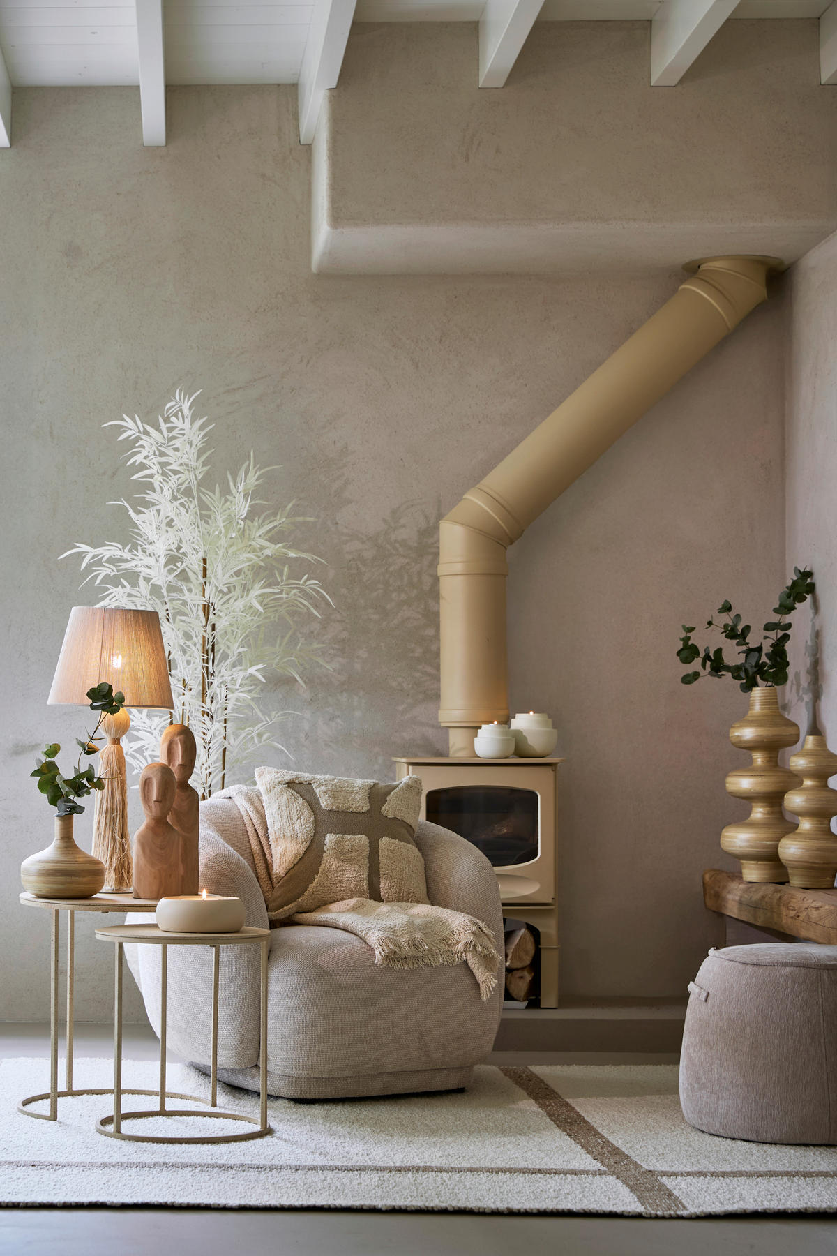 ZIERKISSEN BALSAR 45/45 cm  - Sandfarben/Creme, LIFESTYLE, Textil (45/45cm) - Light & Living