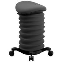 BÜROHOCKER Schwarz, Dunkelgrau  - Dunkelgrau/Schwarz, Design, Kunststoff/Textil (37,5/58-70/36cm) - Topstar