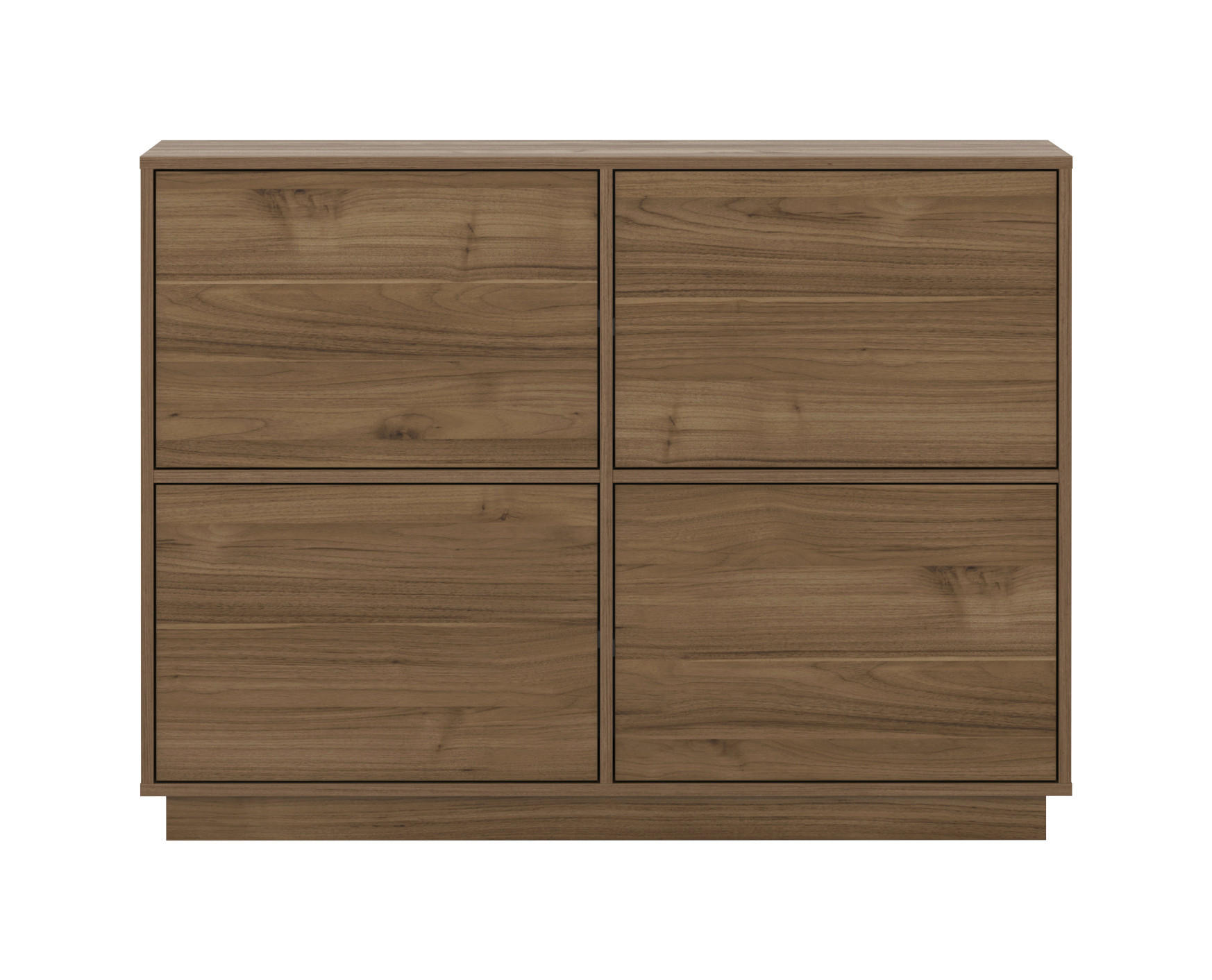 SIDEBOARD Japandi  in 111/82,5/41,5 cm  - Nussbaumfarben, Design, Holzwerkstoff (111/82,5/41,5cm) - MID.YOU