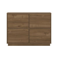 SIDEBOARD Japandi  in 111/82,5/41,5 cm  - Nussbaumfarben, Design, Holzwerkstoff (111/82,5/41,5cm) - MID.YOU